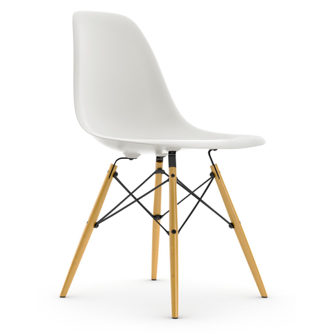 Eames Plastik Yan Sandalye, Charles & Ray Eames Ahşap Ayaklı İkonik Tasarım