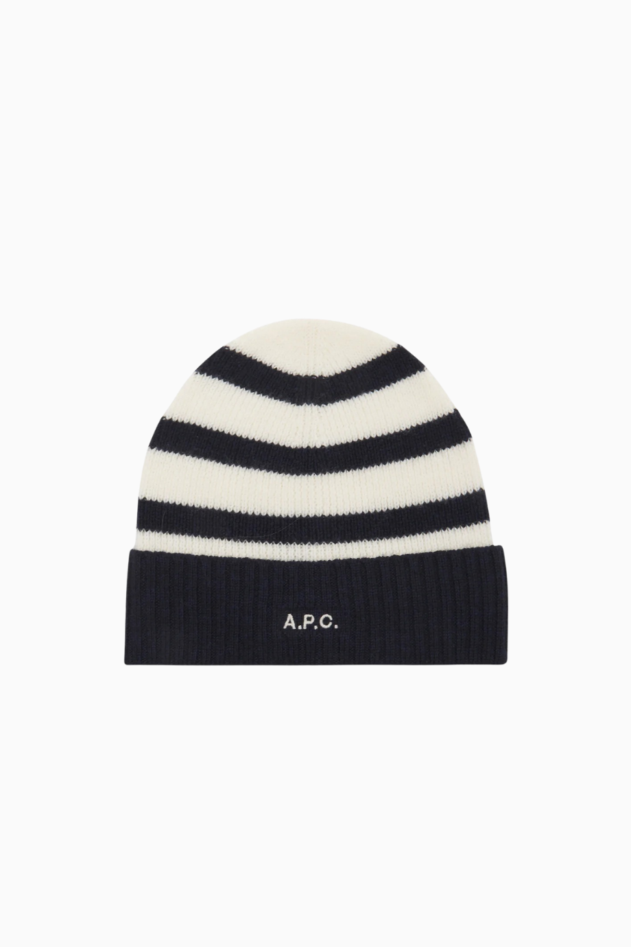 Martin Unisex Koyu Lacivert–Ekru Merino Yün Bere
