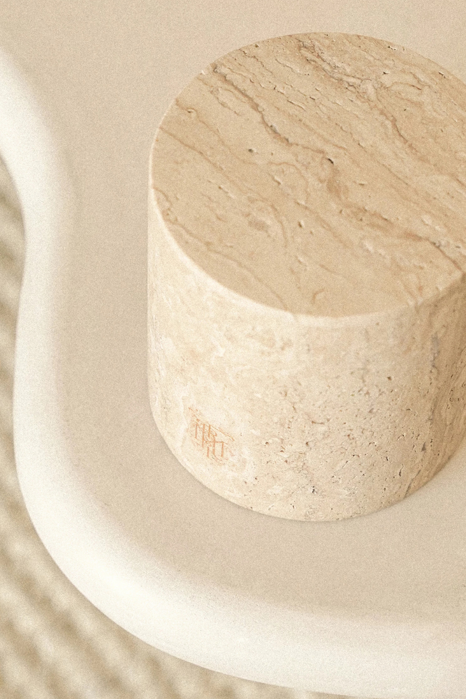 Travertine Candle Holder 280g Mum Uyumlu Traverten Mumluk