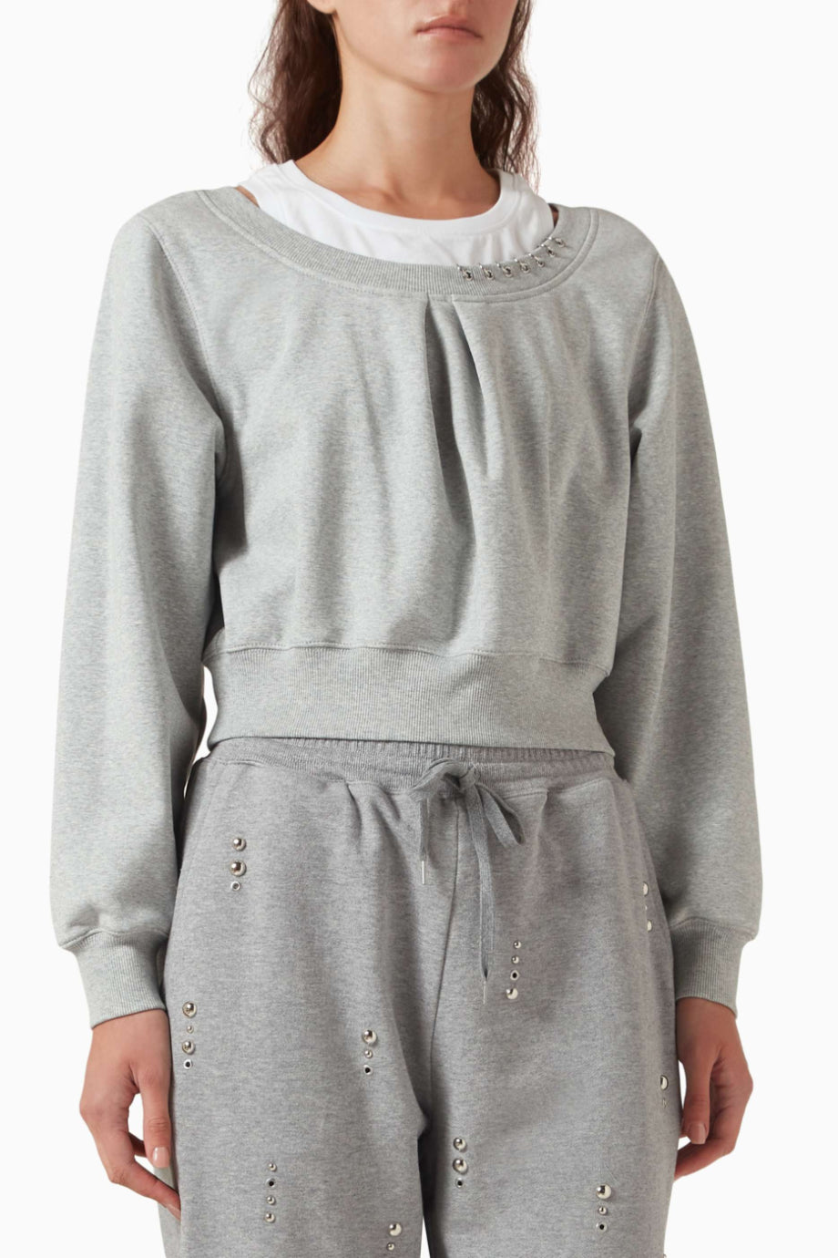 Embellished Layer %100 Pamuk Halka Detaylı Tasarım Kadın Bluz
