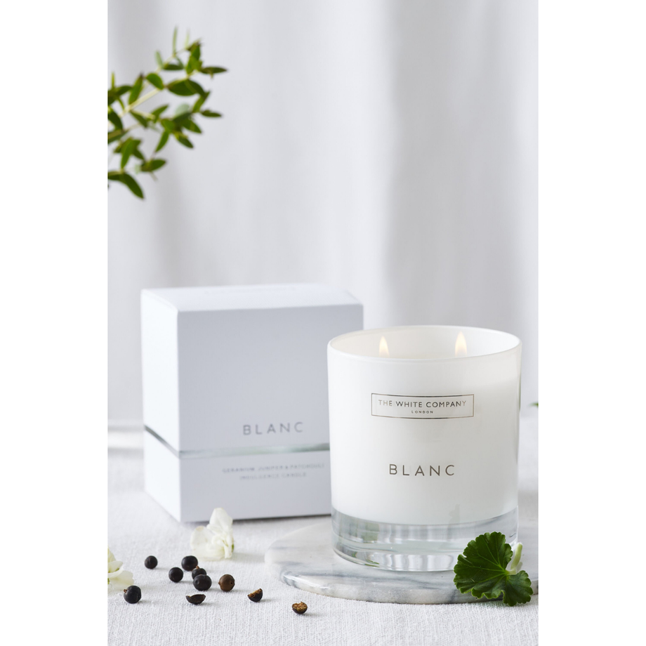 Blanc 2 Fitilli Mum, Taze Sardunya, Ardıç ve Paçuli Kokusu