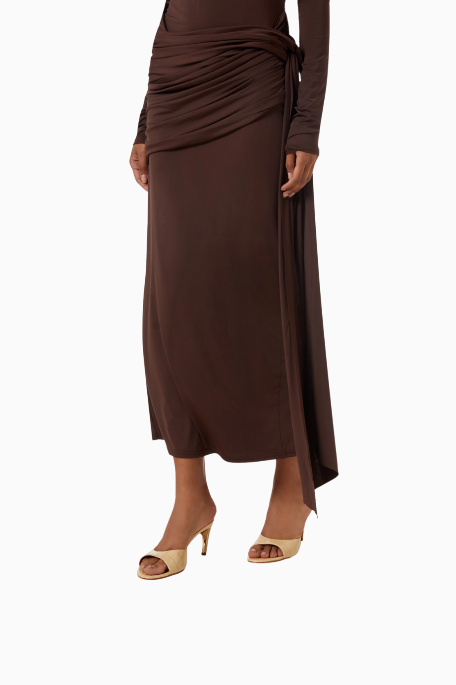 Curved 80 Timsah Desenli Deri Metal Detaylı, 80mm Topuklu Mule