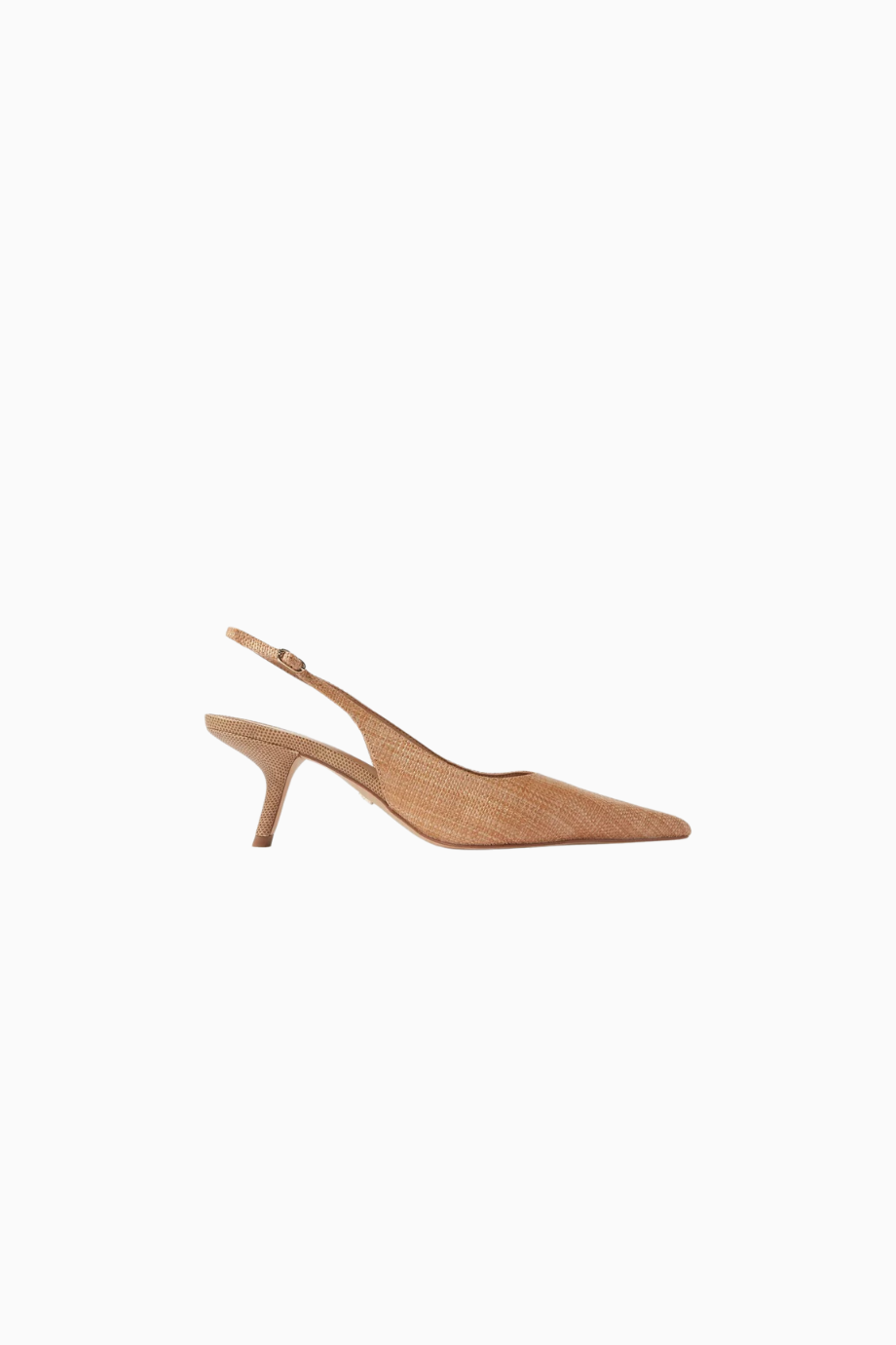 Bianka 60 Bej Raffia Kadın Alçak Topuklu Slingback Pump