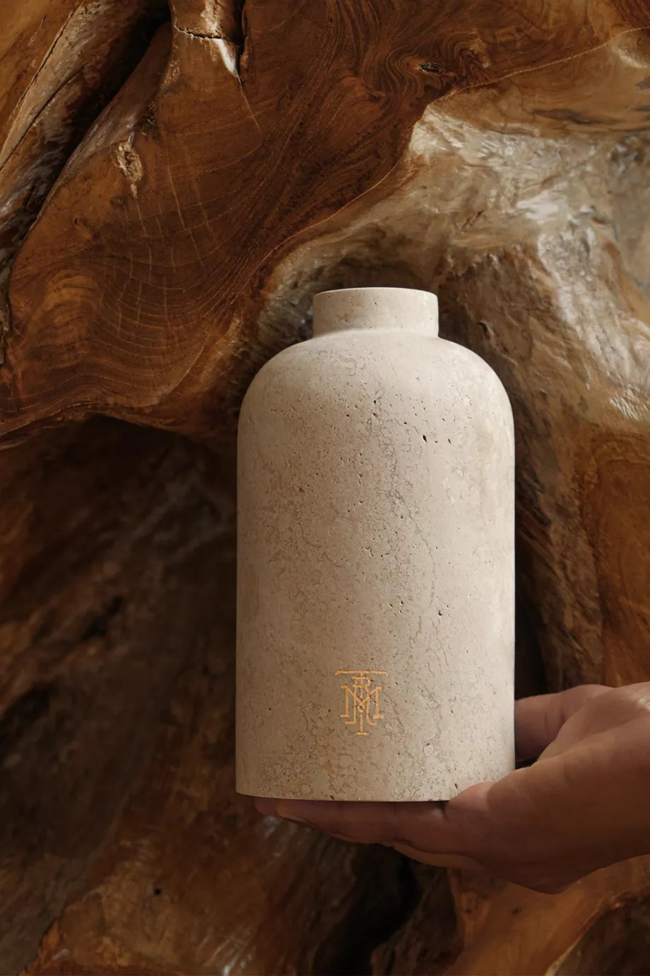 Himalayan Orchid Round Traverten Mermer Oda Kokusu 500ml, Lüks Difüzör