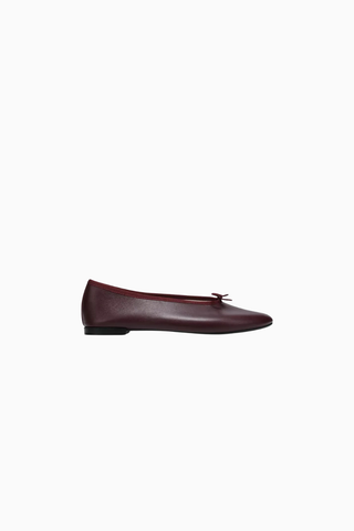 Lilouh Ballerina Flats, Nappa Deri, Oval Burun, Zarif Fransız Tasarımı