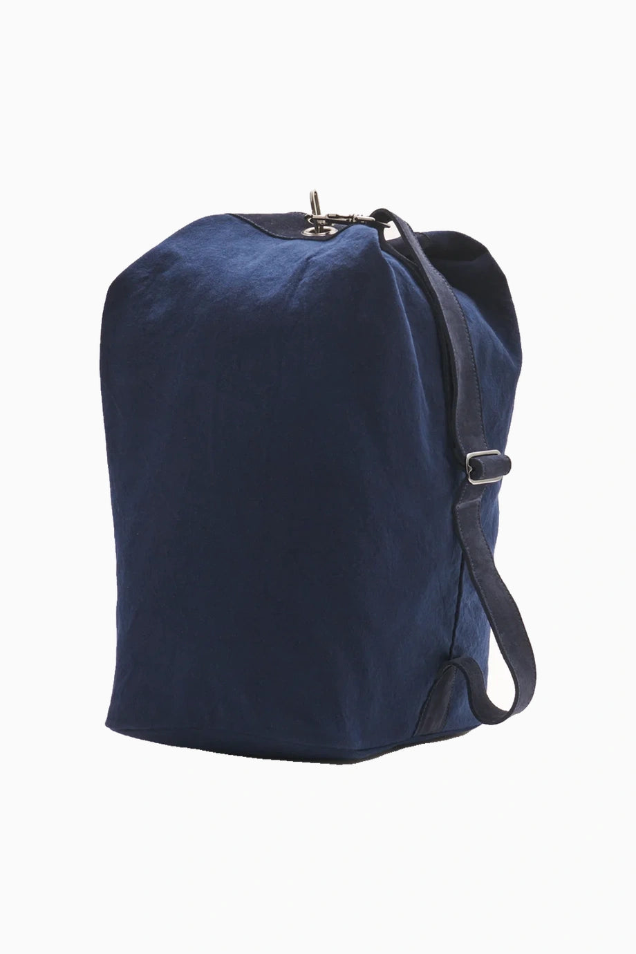 Kanvas Süet Detaylı Lacivert Unisex Duffle Çanta