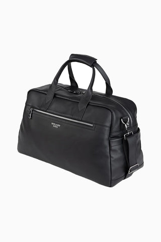 Milan Siyah Hakiki Deri Unisex Seyahat Çantası 40L