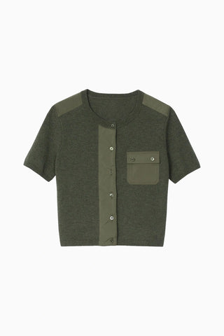 Merino Yün Surplus Triko Kadın Üst T-shirt
