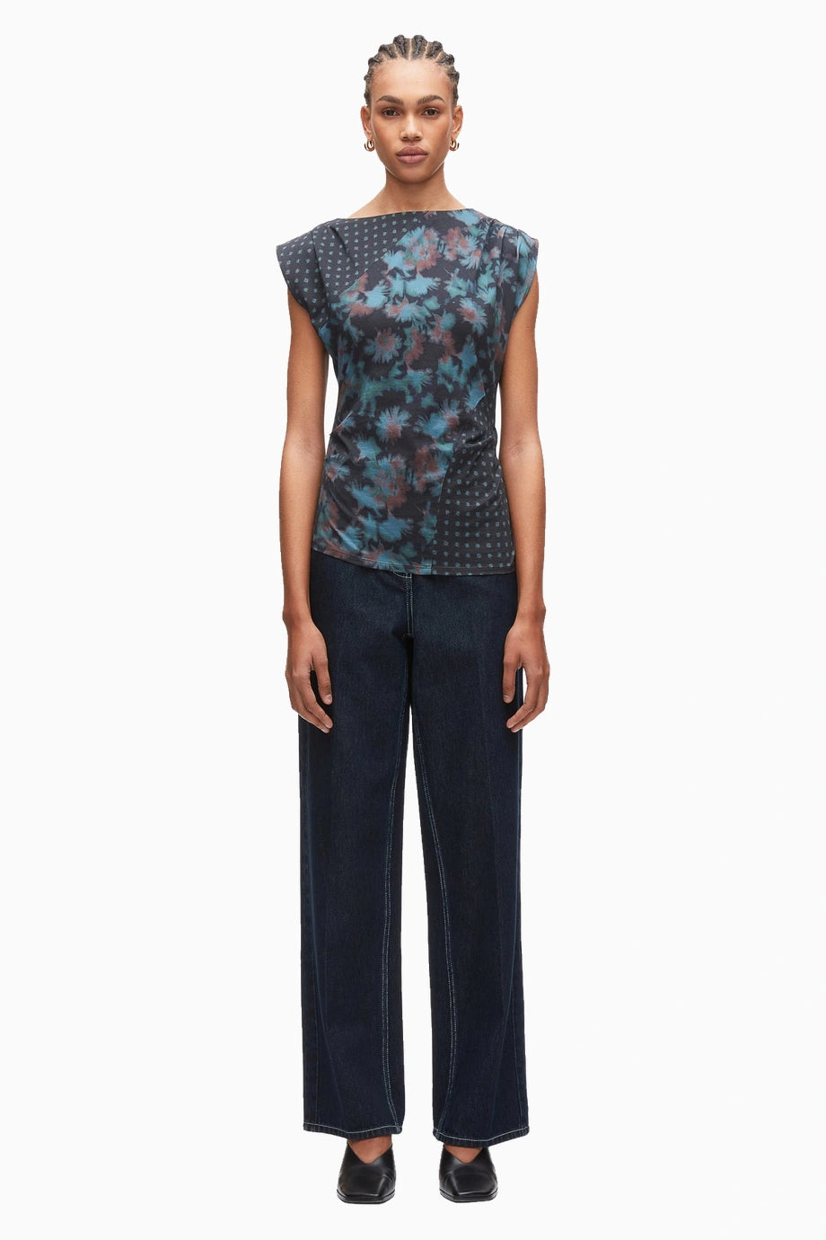 Desert Floral Patchwork Çiçek Desenli Bluz